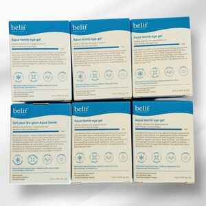 Belif Aqua Bomb Depuffing Eye Gel with Caffeine + Hyaluronic Acid set of 6